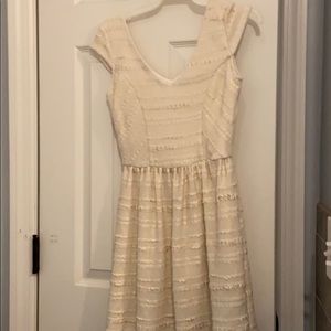 White and gold dress